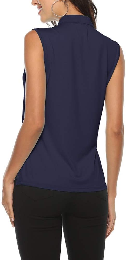 AIRIKE Golf Polo Shirts for Women Sleeveless Summer Sports Athletic Fashionable Workwear-Quick Dry Womens Tank Tops : Sports & Outdoors