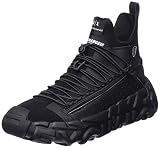 Armani Exchange Herren Sporty, High Top, Decorated Sole, Embossed Logo Sneaker, Schwarz, 39 EU