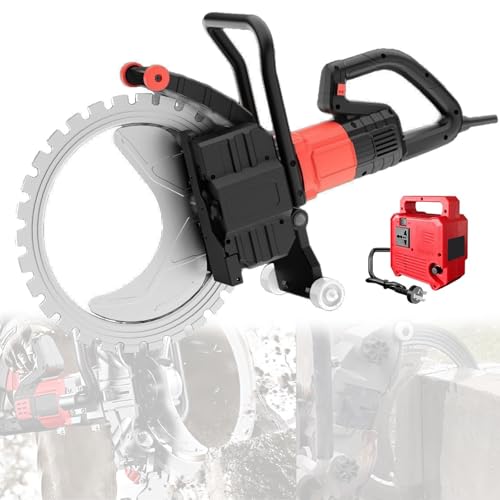 Electric Concrete Saw, 8800W Concrete Cutter Ring Saw,with Dust-Free Water Pump, Industrial Concrete/Granite Cutting Equipment