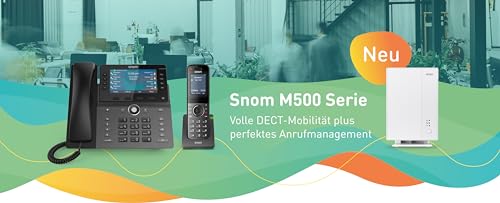 Snom M500 DECT-Basisstations-Duo Vereint Als DECT-Zelle, Unterstützt 16 Telefone & Parallele GespräChe, Inkl - SCE, TLS/SRTP Verschlüsselung, MTLS- Authentifizierung, Zero-Touch-Provisionierung
