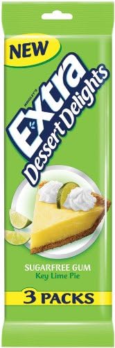 Wrigleys Extra 3 Packs Dessert Delights Key Lime Pie Sugar Free Chewing Gum 15 Stick Packs 45 Sticks Total American 3 Packs Amazon Co Uk Grocery