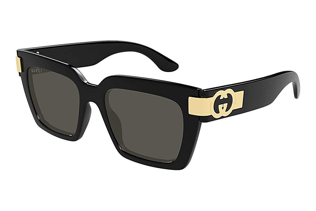 Gucci Sunglasses Gg1689s 001 Black With Gold Grey Black,Gold,Grey