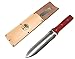 Oakridge Garden Tools Hori Hori All Purpose Knife with Leather Sheath and Belt Clip, 6.75-Inch Blade