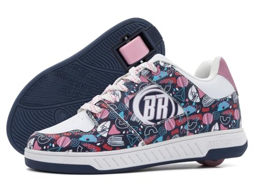 Breezy Rollers - Zapatos con ruedas para niños I Zapatillas rodantes para niños I De zapatos de calle para niños a patines en cuestión de segundos I Sistema de clic patentado I Zapatillas con ruedas