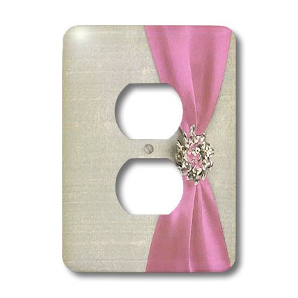 Cinta de satén rosa pálido decorativa para interruptor de dormitorio infantil 3