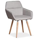 Moderna y multifuncional Menzzo Frida Silln, Tela, Beige, 58