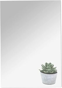 16"x12" Acrylic Mirror Sheet, Flexible Non Glass Body Mirror Tiles Large Self Adhesive Mirror Stickers for Bathroom Bedroom Home Wall Decor (1pc)