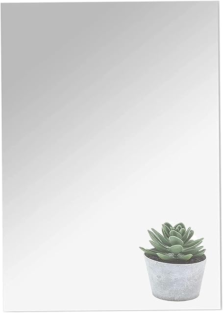 16"x12" Acrylic Mirror Sheet, Flexible Non Glass Body Mirror Tiles Large Self Adhesive Mirror Stickers for Bathroom Bedroom Home Wall Decor (1pc)