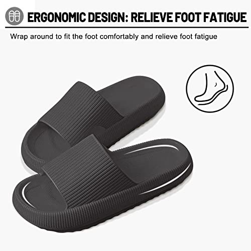 BTONGE Cloud Sliders for Women and Men Super Soft Shower Pillow Sliders Slippers Open Toe Cozisliders for Indoor & Outdoor - Image 5