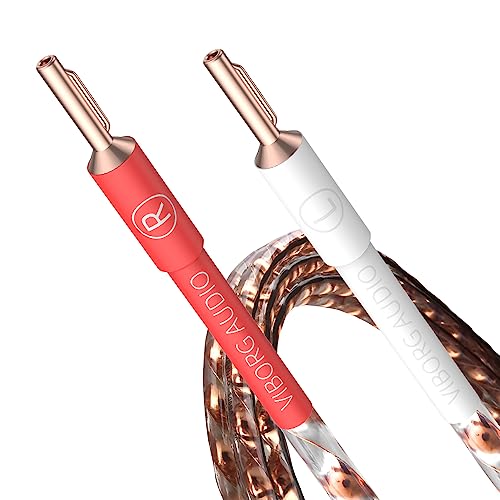 Cable de altavoz de cobre puro Viborg VS903 plano de 17AWG con conectores VB401 de 2 metros 7