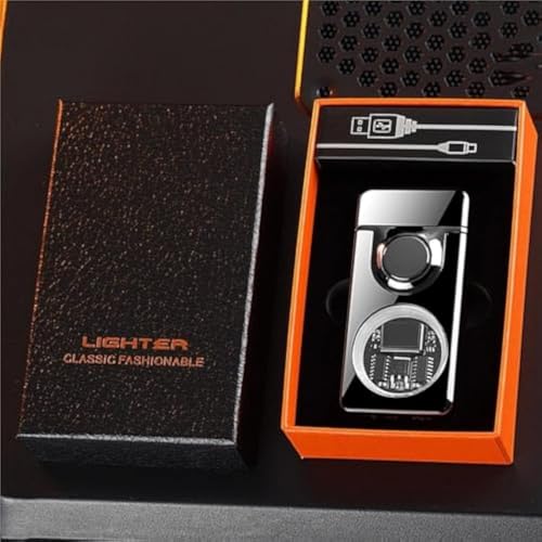 Encendedor eléctrico dual con llama y recarga USB miniatura 4