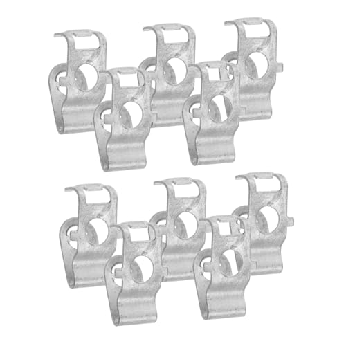 Amosfun 10piezas Hebillas Caja Metal Soporte u Sujetadores Reparación Parachoques Clips Cadena Metal Soporte