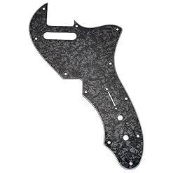 Musiclily Pro 11 Trous Pickguard pour Guitare électrique USA Fender 69 Tele Thinline Style, 4 plis Black Pearl - Les Beatles, Paul McCartney, John Lennon, RIngo Starr, George Harrison