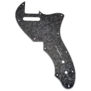 Musiclily Pro 11 Trous Pickguard pour Guitare électrique USA Fender 69 Tele Thinline Style, 4 plis Black Pearl - Les Beatles, Paul McCartney, John Lennon, RIngo Starr, George Harrison
