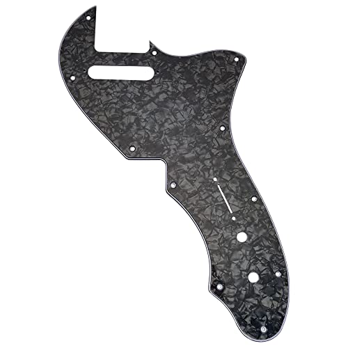 Musiclily Pro 11 Trous Pickguard pour Guitare électrique USA Fender 69 Tele Thinline Style, 4 plis Black Pearl - Les Beatles, Paul McCartney, John Lennon, RIngo Starr, George Harrison Musiclily Pro 11 Trous Pickguard pour Guitare électrique USA Fender 69 Tele Thinline Style, 4 plis Black Pearl