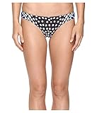 Mara Hoffman Women's Standard Kay Low Rise Bikini Bottom Swimsuit, Samba Black/Blue, X-Small