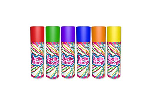 sweeping Stelle Filanti Spray Colorate 6 pz Colori Assortiti 1903 scherzi Carnevale Feste
