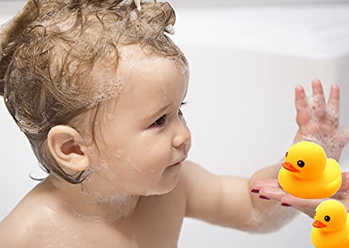 Umbresen Yellow Rubber Ducks Preschool Bath Toys Bathtub Duckies Gift For Baby Shower Infants Toddlers Car Pool Float Halloween Adults Party Favors Carnival Decorations (Small Yellow 2.2''-12Pcs) #TOP6