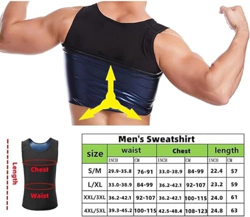 oliwex Sauna Shirt for Men,Men's Sauna Suit Shirt,Short Sleeve Saunas Suit for Men (2PCS,4XL/5XL)