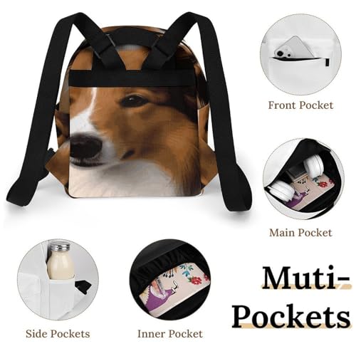 Mochila impermeable de Shetland Sheepdog unisex con base sólida 4