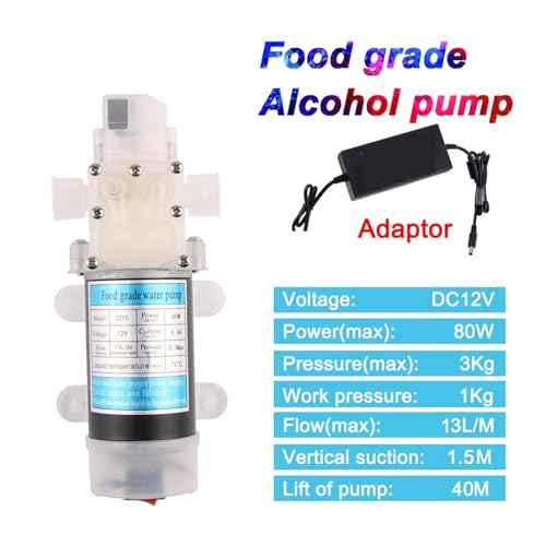Bomba de microdiafragma 12V 80W autocebante con interruptor de presión 3