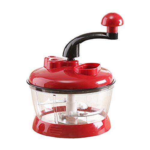 Batidora manual portátil, cortadora de verduras en espiral, trituradora de carne, procesador de alimentos, batidora multifuncional de cocina redonda