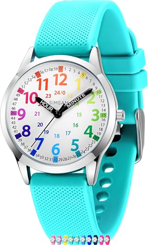 Image of Kids Analog Watch, Learning Watch for Kids 8-12, Waterproof Time Teacher Watches for Boys Ages 5-7 6-8, Easy to Read Educational Girls Watches Ages 8-12, Great Gift Boys Girls Year 4-12 Old Waterproof