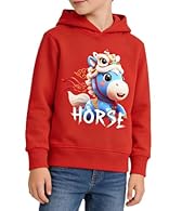 Unique Design: Our spring hoodie for kids features a cute blue horse paired with lion dance details + the word “HORSE,” girls red pullover adding a distinctive design touch that makes it stand out in a crowd Comfortable Fabric: This Chinese lunar New...
