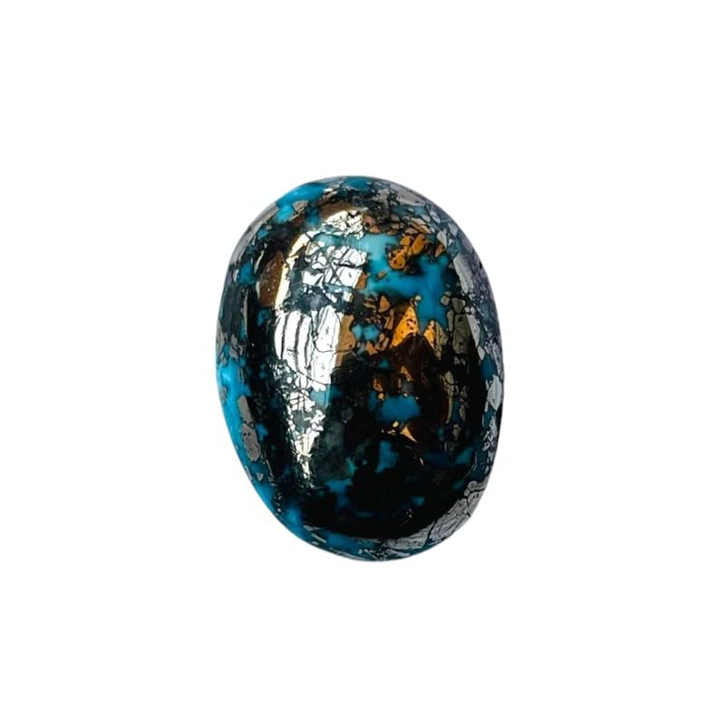 IGL Natural Firoza Double Polished Feroza/Turquoise Certified Gemstones - Attracts Prosperity & Financial Opportunities | For Ring and Pendants - for Men & Women - 19.61 Carats