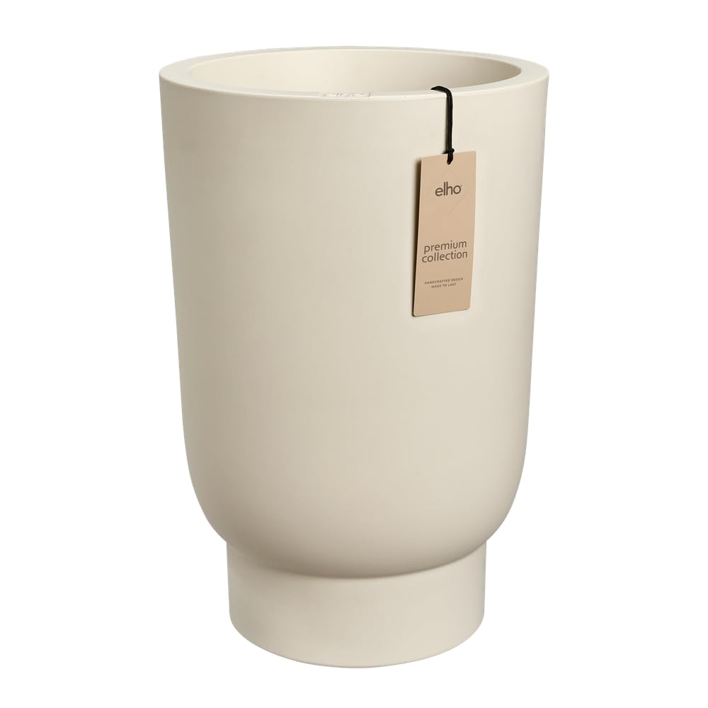 Elho amber grail high 40cm vaso da fiori - Linen White