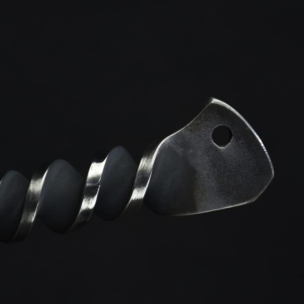 Meat knife Cleaver, 5.3 Inch Boning Knife Fisheye Meat Cleaver 7Cr17MoV Hand Forged Outdoor Viking Knife Twist Steel Handle Kitchen Machete (Color : A, Kitchen Knife Size : 5.3 inch)