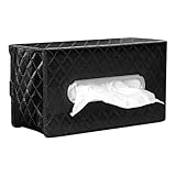 Qirc Taschentuchbox zum Aufhängen an der Kopfstütze im Auto, Taschentuchbox mit magnetischer Klappabdeckung, PU-Leder-Serviettenboxen, Organizer, große Taschentuchbox, Aufbewahrung im Auto, passend