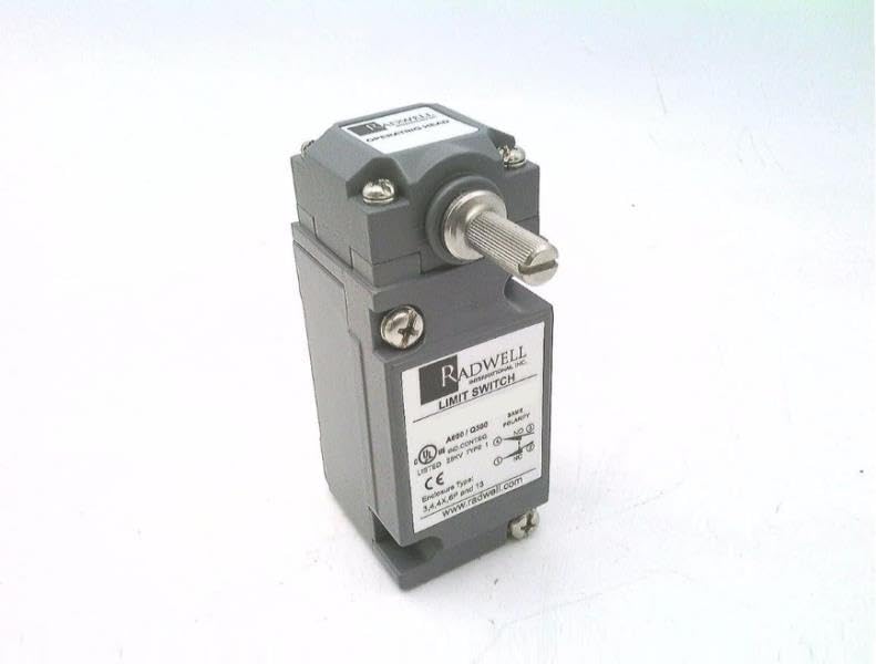 RADWELL Verified Substitute D4A-1105-N-SUB 1/2NPT, Limit Switch - Heavy Duty, MAINTAINED - Switch Body Parts NOT Interchangeable W/OEM, Replacement of OMRON D4A-1105-N, Rotary Head, SPDT, Standard B