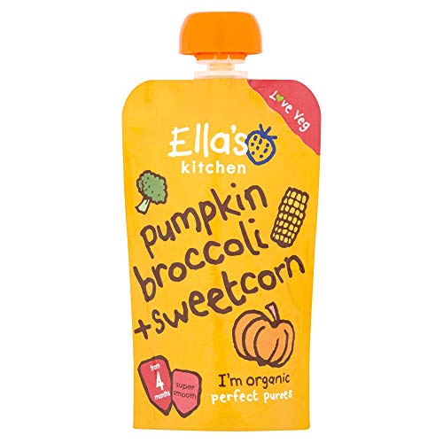 Ella's Kitchen Organic Pumpkin Broccoli + Sweetcorn Pouch 4+ Moths 120g