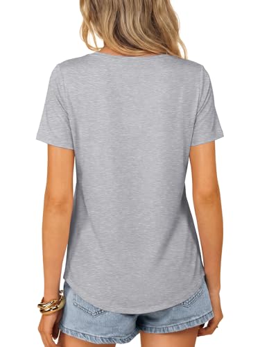 GKBK Womens T Shirts Short Sleeve Cotton Tops Summer Crewneck Basic Tees — view 4