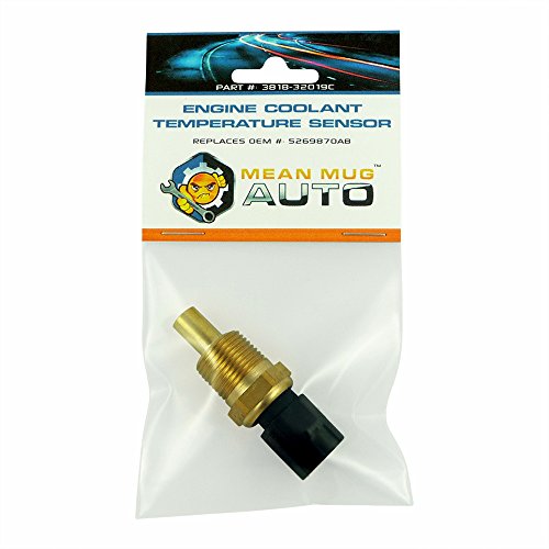 Mean Mug Auto 3818-32019C Engine Coolant Temperature Sensor - Compatible with Chrysler, Dodge, Jeep - Replaces OEM #: 5269870AB, TX98, SU3207, 5S1499, WT5066