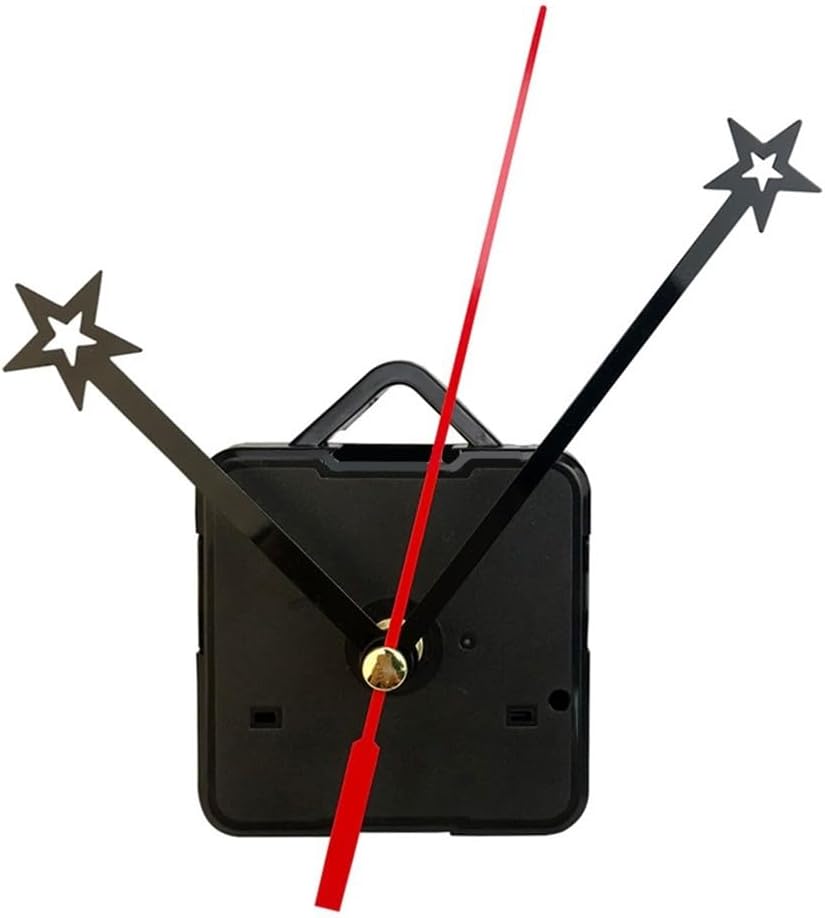 Silent Quartz Clock Movement Kit DIY Wall Clocks – 23.5mm Shaft Length, 15mm Thread Length, Fits 8–12mm Thick Clock Panels, ABS Construction, Requires 1 AA Battery(E)