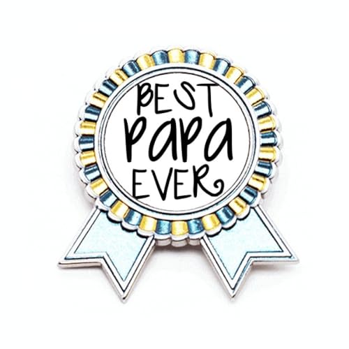 Broche Papa Best Father unique pour la Fête des Pères et anniversaire