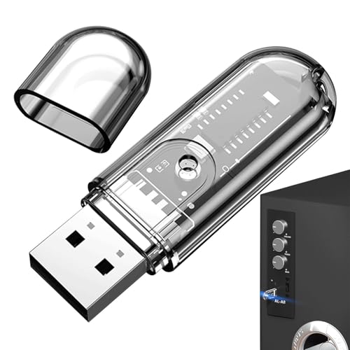 Adaptateur sans fil USB, adaptateur USB sans fil | Pringable Pild and Play Connecteur 5.3 Émetteur,Émetteurs FM de lecteur MP3 stable, récepteurs audio automobiles et adaptateur pour les tablettes