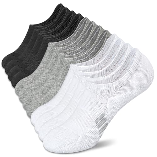 Amutost No Show Socks Womens Athletic Cushion Ankle Footies Low Cut 5-6 Pairs
