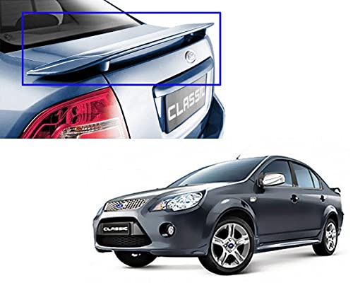 Fiesta Spoiler (Unpainted Grey) Car Spoiler with Light Weight Fiber Reinforced Plastic (FRP) Drilling Reqired