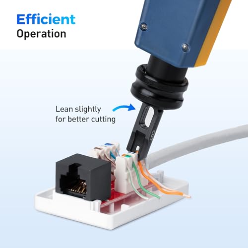 Cable Matters lsa plus Anlegewerkzeug mit 110 und 66 Klinge, RJ45 Ethernet Anlegewerkzeug, Keystone Anlegewerkzeug für Cat 8, Cat 7, Cat 6A, Cat 6, Cat 5e und Cat 5 Netzwerkkabel
