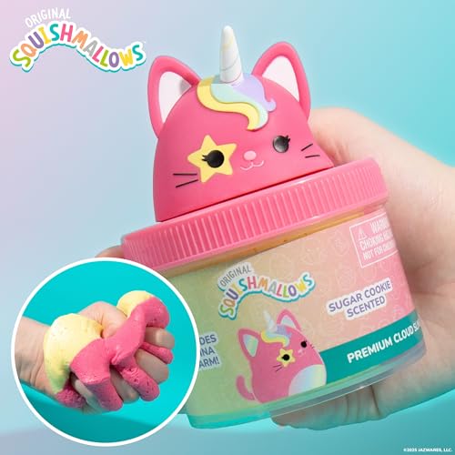image for Original Squishmallows Sienna the Caticorn Premium Cloud Slime, Sugar 
