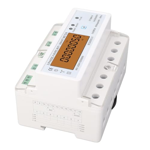 YWBL-WH Contatore di Energia Intelligente WiFi su Guida DIN, Monitor di Potenza Trifase con Interruttore di Controllo Remoto per Uso Commerciale, Modello DTS6619 con Display Retroilluminato e