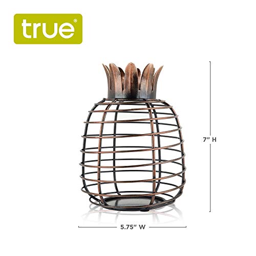 True Juicy Pineapple Holder Wine Décor For Kitchen | Barrel Cage Display Collector | Decorative Vino Cork Storage Box Container Gift, Set Of 1, Brown #TOP2