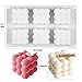 Konrisa Cube Candle Molds, 6 Cavity 3D Bubble Silicone Molds for Candles Making, Cake Mold for Baking Chocolate Dessert Mousse Cake Ice Cream and Making Soap Wax