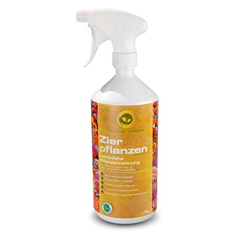 GLOBAL GREEN Biologischer Zierpflanzendnger zu Pflege, Aufzucht und  Strkung, Natrlicher Dnger aus Mineralien, ohne Chemikalien, 1 Liter  Sprhflasche : Amazon.de: Garten