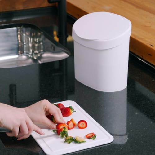 Lixeira Com Tampa Para Pia 4 L, Branco, Coza