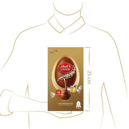 Lindt Lindor Assorted Chocolate Easter Egg 183G – Milk Dark And White Chocolate Truffles With A Smooth Melting Filling – Perfect For Easter Celebrations – Easter, Gift - 8