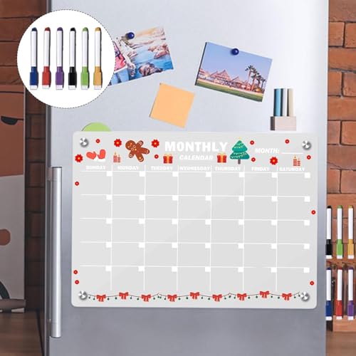 Tableau de planification portable Oshhni, calendrier effaçable grand format avec marqueurs inclus